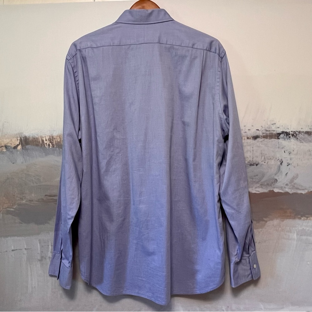 J.CREW Thompson Shirtings 80's 2-Ply Long Sleeve Shirt XL Blue 17-17 1/2 Career - Picture 7 of 14